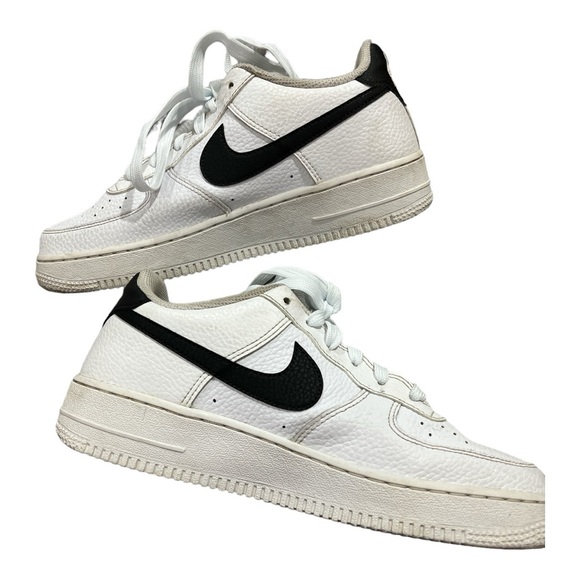 Nike Other - Nike Air Force 1  - Size 7Y - UK6 - White Black Leather - Nice Condition